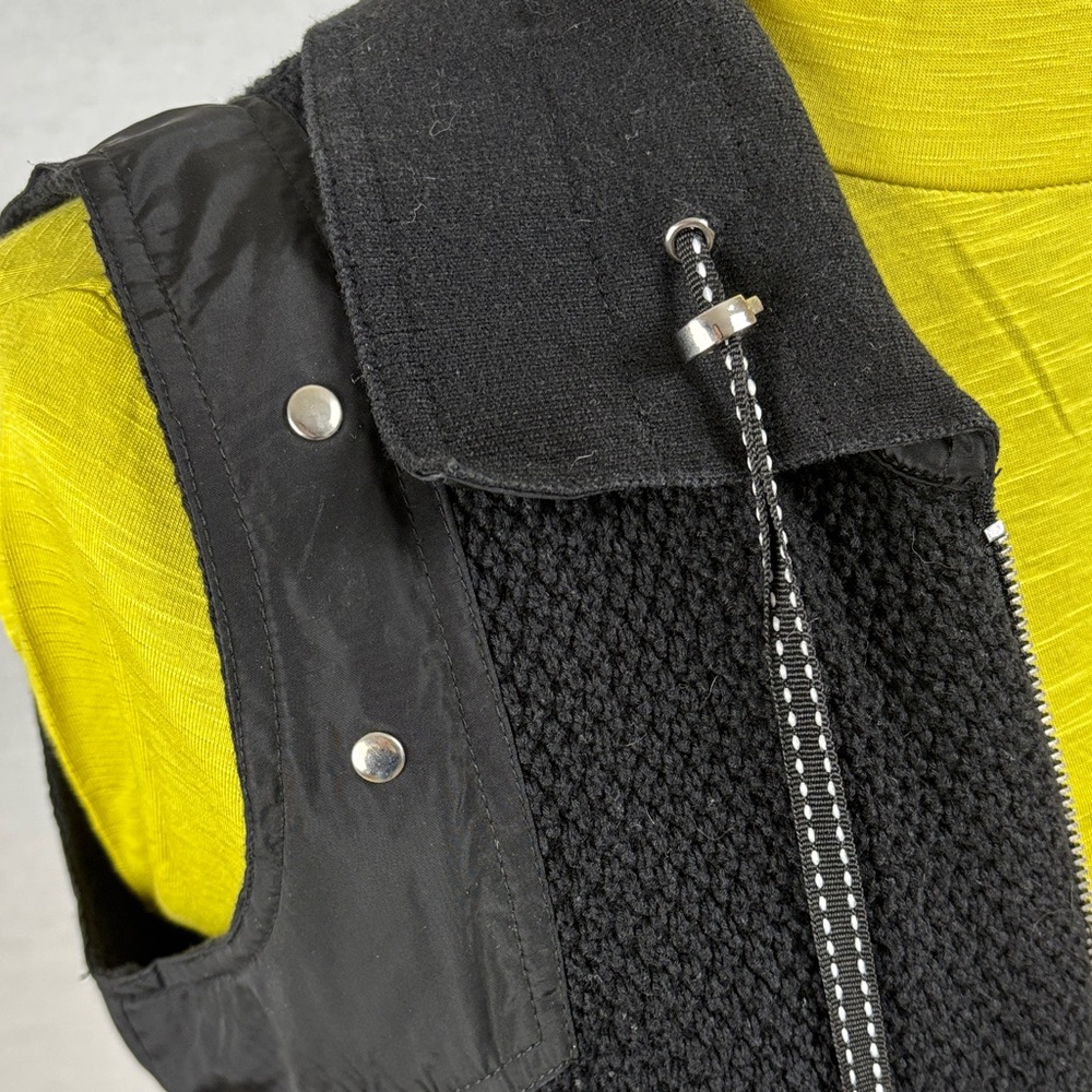 Skovhuus Black knit zippered vest with silver hardware- like size M- - Picture 3 of 10